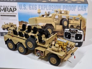 Amewi 22428 Rc US-Miltitärfahrzeug MRAP 6x6 1:12 Licht Sound 6WD 2Gang Militär - Bild 1 von 24
