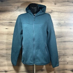 Chaqueta polar Arc’teryx Delta LT con capucha para mujer mediana verde azulado cremallera completa senderismo - Imagen 1 de 9