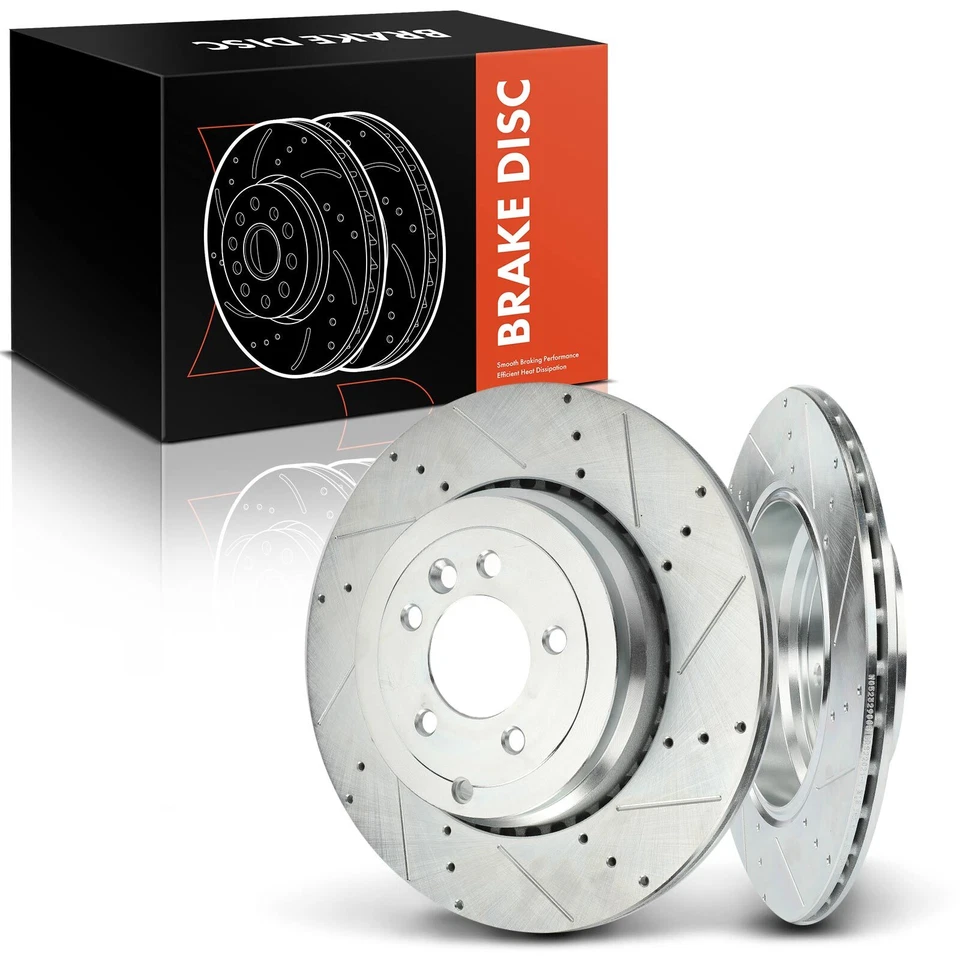 2x Rotores de freno perforados para Land Rover Range Rover Sport 10-13 Defender 110 trasero Foto 1 de 4