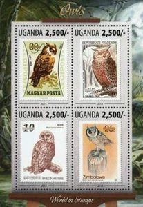 Owls Stamp Postage Stamp France Zimbawe Grand Duc Bird S/S MNH #3156 / Bl.441 - Picture 1 of 12