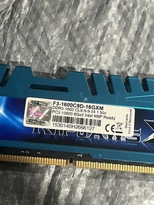 Lot of 2 G.SKILL Ripjaws X RAM 16GB (2x8GB) 1600Mhz F3-1600C9D-16GXM - Picture 1 of 3