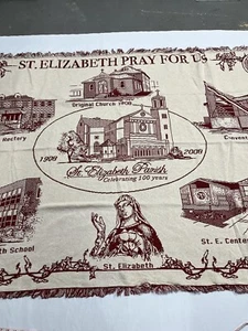 St. Elizabeth Pray For Us Wandteppich Überwurf Decke Vintage 100 Jahre Jahrhundert - Bild 1 von 7