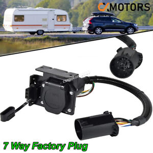 7 Way Trailer Wiring Harness 4 Way Flat Plug Kit for Chevy Silverado 1500 2500