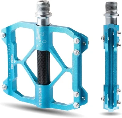 HYSENM Bike Pedals Aluminium 9/16 Flat Wide Platform MTB Mountain Bike - Image 1 of 4