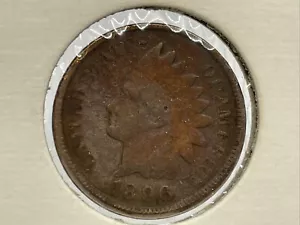 VTG 1896 Indian Head Cent Penny MAKE AN OFFER! C008 One Cent - Picture 1 of 11