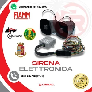 Sirena Elettronica bitonale Carabinieri Polizia Finanza 12/24v Fiamm Omologato - Bild 1 von 7