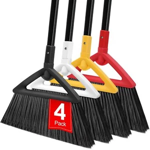 4PCS Outdoor Indoor Broom Brooms for Sweeeping Indoor Heavy-Duty Kitchen Broo... - Afbeelding 1 van 8