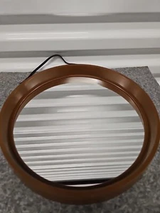 Vintage red mirror 70s Lange Spiegel made in Germany / large round mirror / Deco - Picture 1 of 6