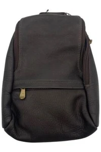 Le Donne Leather U-Zip Mini Backpack Cafe - Picture 1 of 2
