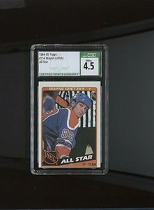 1984-85 Topps Wayne Gretzky Edmonton Oilers AS #208 🚀⚾️ CSG Graded 4.5 - Picture 1 of 2