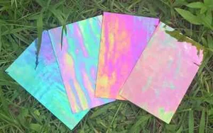 12 Sheets Iridescent Stained Glass Sheets, Cathedral Art Glass Packs for Mosaic - Picture 1 of 4