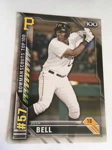 2016 Bowman Scouts Top 100 Jumbo 5x7 Josh Bell Pirates BTP57 #’d /49 - Picture 1 of 1