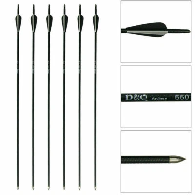 31" Archery Fiberglass Arrows Practicing Hunting Recurve Compound Bow Quiver - Image 1 of 4