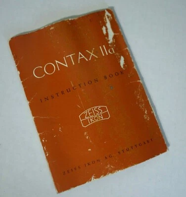 Vintage Original Zeiss Icon Contax IIa Camera Instruction Book Manual - Image 1 of 4