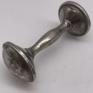Vintage Silver Plate Baby Rattle - Picture 1 of 5