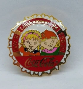 Rare Olympic Coca Cola Pin of the Day 9 Feb 20 Lillehammer 1994  - Picture 1 of 4
