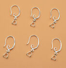50Pcs DIY Silver Hook Earring Earwire Jewelry Finding Pinch Wholesale