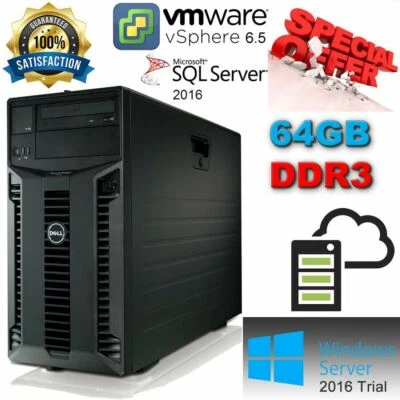 Dell PowerEdge T410 2XHEX Core X5650 2.66Ghz 64GB DDR3 RAM 4X 146GB SAS DVD/RW - Image 1 of 3