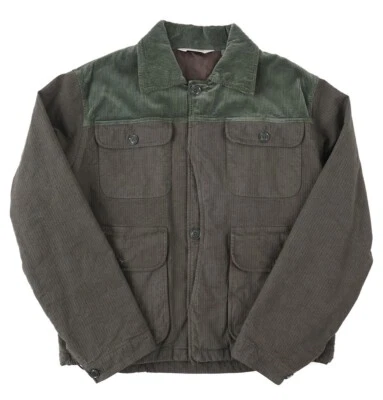 Chaqueta de Campo Aspesi F/W 24-25 Calce Cuadrado Verde Militar Pana Algodón L Nueva Foto 1 de 4