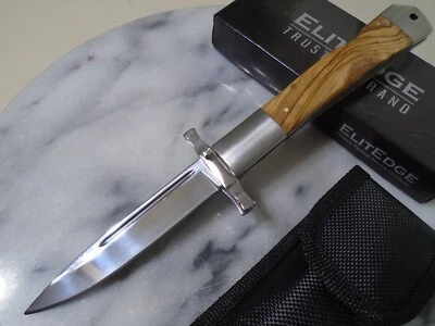 Cuchillo de bolsillo Elitedge elegante protector oscilante bloqueo carpeta madera de arce 440C 10-001LW Foto 1 de 4