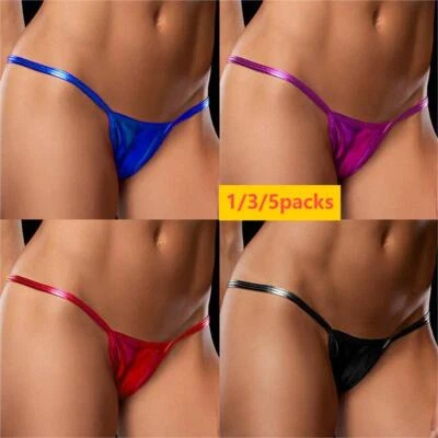 Frauen T-Back Tanga Dessous G-String Slip Einfarbig Unterwäsche Sexy Höschen с - Bild 1 von 4
