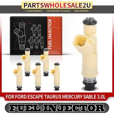 6 желтовато-коричневых топливных форсунок для Ford Escape 2001-2004 Taurus Mercury Sable 2001 V6 3,0 л - Изображение 1 из 4