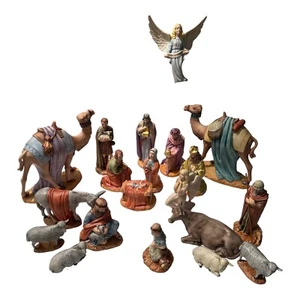 Vintage Holland Mold Nativity Set Scene Hand Painted Large Figures 20 Pc 1960’s - Picture 1 of 23