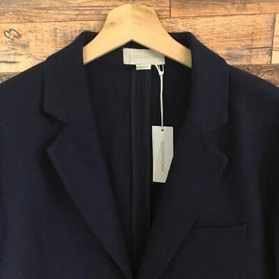 NWT $398 Outerknown Mens Blazer Jacket Navy Blue Sz 44 Italian Wool - Image 1 of 4
