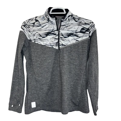 Chaqueta Pullover Ligera Zoot 1/4 Cremallera para Mujer XL Gris Estampado Hombros Foto 1 de 4