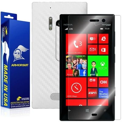 ArmorSuit MilitaryShield Nokia Lumia 928 Screen Protector + White Carbon Skin - Image 1 of 4