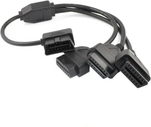 OBD2 Splitter CableOBD-II Extension Cable1 Male to 3 Female Car Diagnostic Ex... - Picture 1 of 3