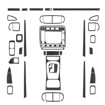 Kits de 45 piezas de fibra de carbono real tapicería interior completa para Porsche Cayenne S GTS 03-10 Foto 1 de 4