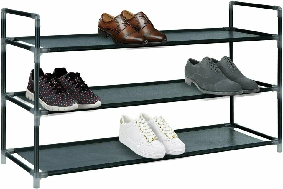 3 Tier Fabric SHOE Stand Storage Organiser RACK Lightweight Compact Space Save  - Image 1 of 1