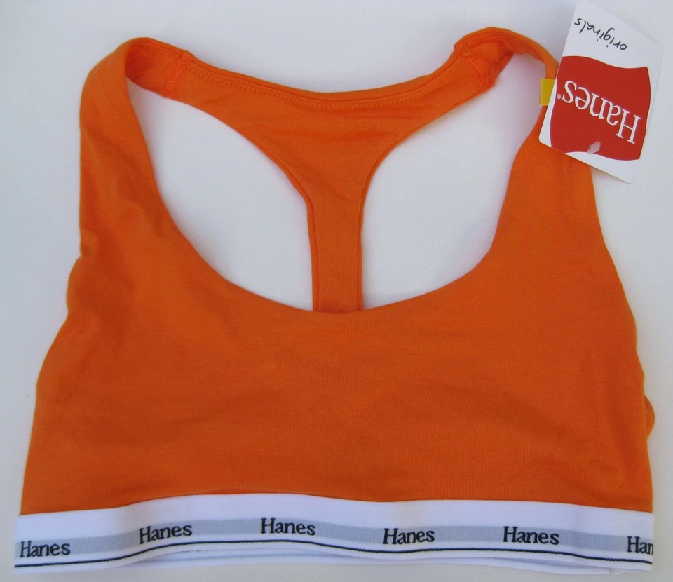 Новый Hanes Bralette оригиналы дышащий эластичной 95% хлопок MSO101/102 Sz M-2XL - Изображение 1 из 1