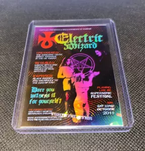 Electric Wizard Handmade Refractor Holographic Mini Poster Trading Card - Metal - Picture 1 of 4
