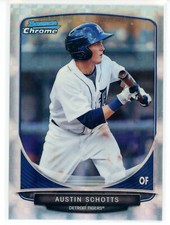 2013 Bowman Chrome Prospects X-Fractor #BCP184 Austin Schotts (Tigers)