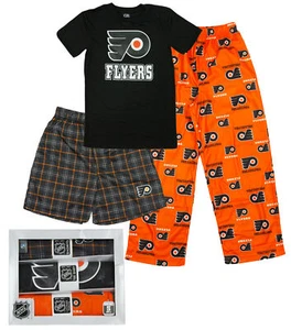 Outerstuff NHL Hockey Youth Philadelphia Flyers 3-piece Boxed Pajama Set - Picture 1 of 7