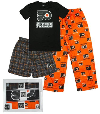 Outerstuff NHL Hockey Youth Philadelphia Flyers 3-piece Boxed Pajama Set Cover