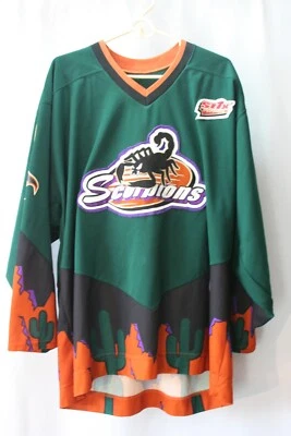 Camiseta deportiva de hockey cosida Air Knit Maska Scorpions adulto XL #24 NHL Minnesota Cactus Foto 1 de 4