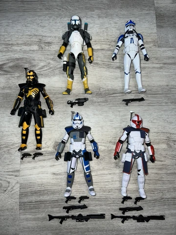 Star Wars Black Series Arc Trooper Echo, Umbra Operative, Scorch, Hawk Clone Lot Cover