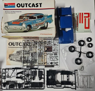🔥 UNBUILT* 1973 OUTCAST '57 CHEVY FUNNY CAR TOM DANIEL KIT Monogram 8284 READ - Image 1 of 4