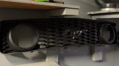 2005-2009 Ford Mustang GT upper grille with fog light holes and black emblem  - Image 1 of 2