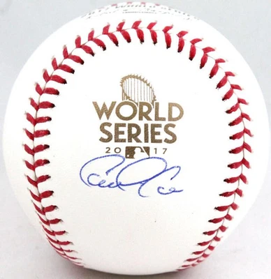 Carlos Correa Autographed 2017 World Series Rawlings OML Baseball- JSA W Auth - Image 1 of 3
