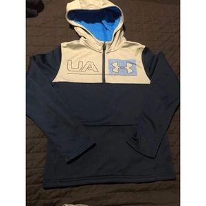Under Armour Pullover Hoodie ColdGear Athletic Top YLG - Picture 1 of 5