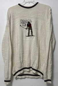 vintage Shenandoah Men’s sweater XLT Golfer, Golf Beige Shirt 90s Pullover - Picture 1 of 5