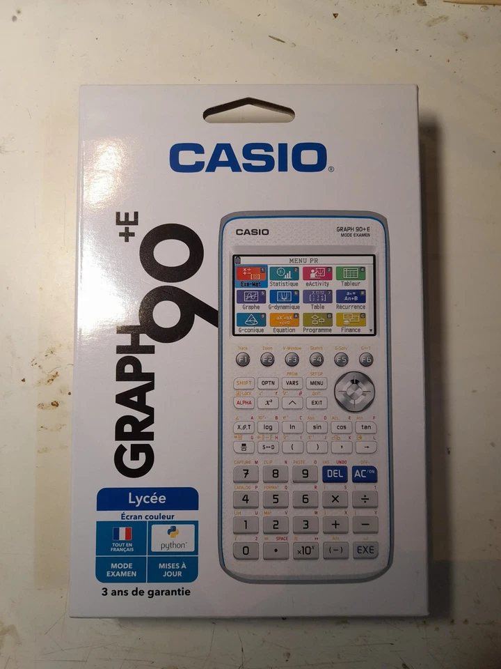 Calculatrice Graphique Casio Graph 90+E Python Mode Examen intégré  Neuve - Photo 1/3