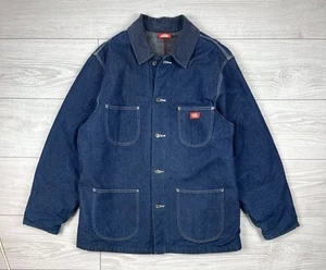 Dickies Vintage Workwear Denim Chore Insulated Coat Jacket XL Size Mens - Picture 1 of 8