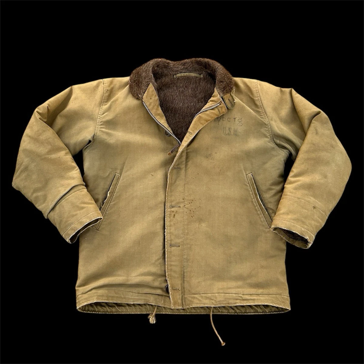 Usn Deck Jacket In Original Ww2 Collectible Us Uniforms for sale