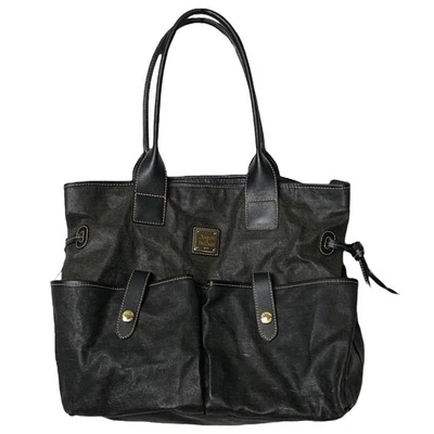 Dooney & Bourke Tote Shoulder Bag Black Old Money Minimalist Timeless Classic - Image 1 of 4