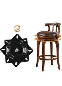 Nuevo 2-Pk Frassie Taburete de Bar Resistente Placa Giratoria 360° Base de Silla Giratoria 6.3" - Imagen 1 de 5
